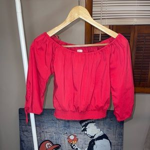Red Hollister Cropped T-shirt